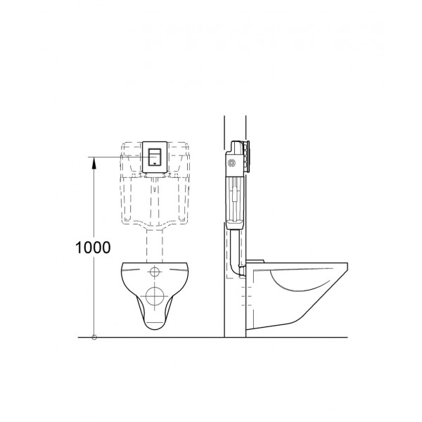 Комплект Grohe Set Унітаз QUADRO-0301-T3 + Інсталяція 38536001 + панель 38732000 (38536001QUADRO0301T3)
