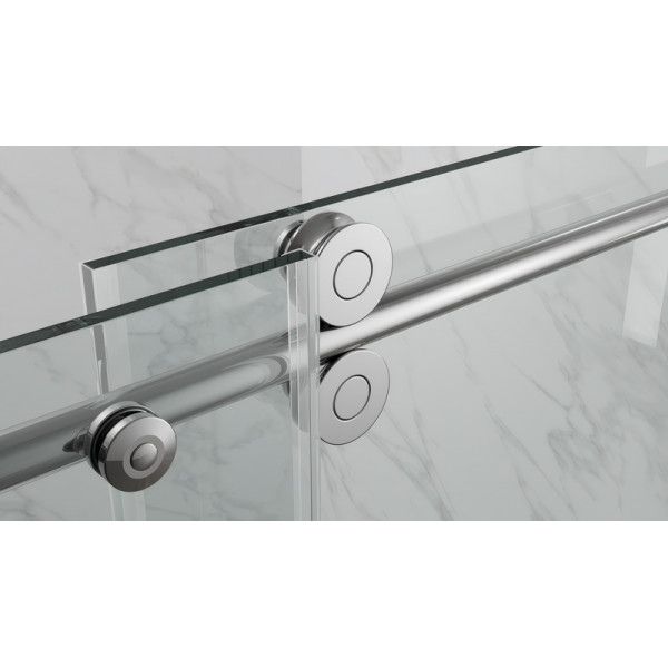 Двері в нішу Koer SR SD06-140x220-TR-01 прозоре скло Easy Clean 8мм, хром (KR5368)