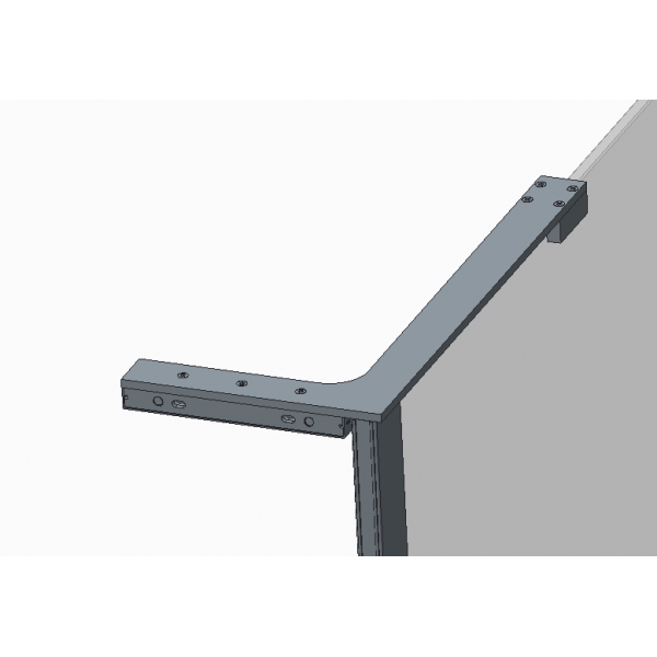 Душова перегородка Koer SR SP02-100x200-TR-07 Walk-In прозоре скло Easy Clean 8мм, графіт (KR5397)