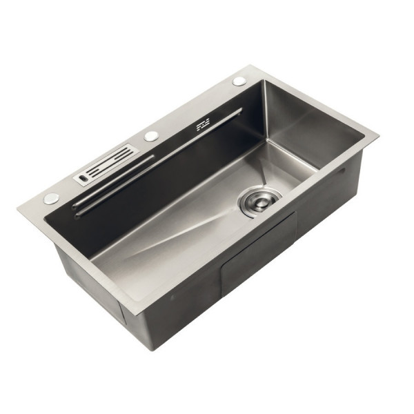 Мийка Mixxus Premium MH7545-SET-05 NANO-SILVER (3.0/0.8) комплект (нержавійка) (MX9634)