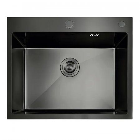 Мийка з нержавіючої сталі MIXXUS MH5843 DECOR NANO-BLACK (3.0/0.8) колір графіт (MI7042)