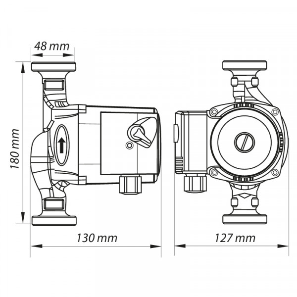 Насос циркуляційний відцентр. Koer KP.GRS-25 / 4-180 (KP0248)