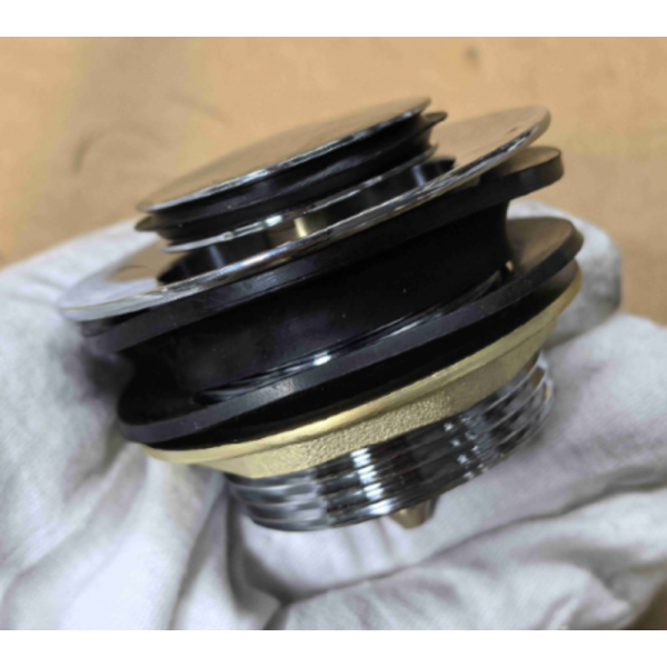 Донний клапан для ванни Koer PW-06-01 1 1/2'' автоматичний СLICK-СLACK (Колір хром) (KR5799)