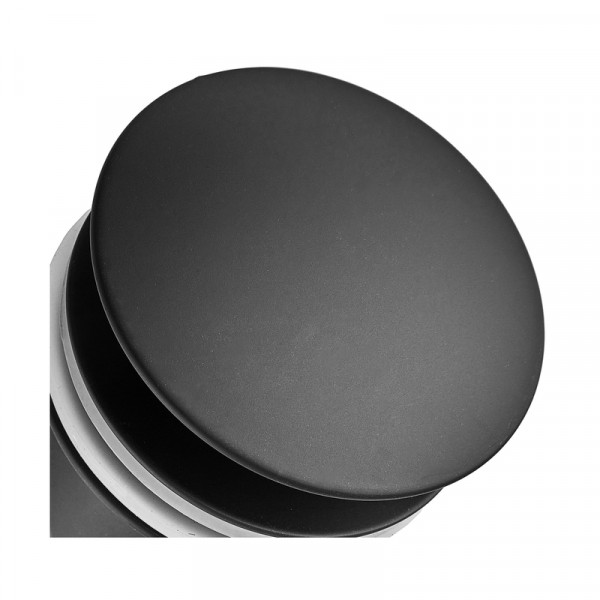 Донний клапан для раковини Koer PW-08-05 1 1/4''  без переливу автоматичний СLICK-СLACK (Колір чорн) (KR5789)