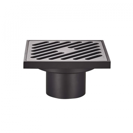Душовий трап KOER FD10-100x100-180-BLACK (прямий відвід) (Чорний) (KR3414)