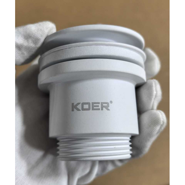 Донний клапан для раковини Koer PW-11-03 1 1/4''  універсальний (з/без перел) СLICK-СLACK (Колір білий) (KR5791)