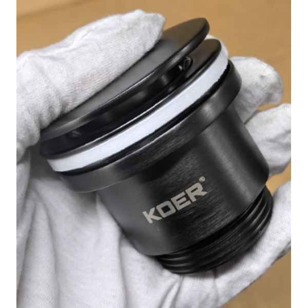 Донний клапан для раковини Koer PW-11-07 1 1/4''  універсальний (з/без перел) СLICK-СLACK (Колір графіт) (KR5793)