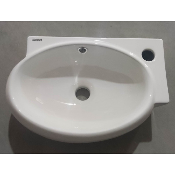Раковина підвісна MIXXUS PREMIUM DIVERSE-1201-L 400х215х140mm (отвір під змішувач, перелив) (MP6507)
