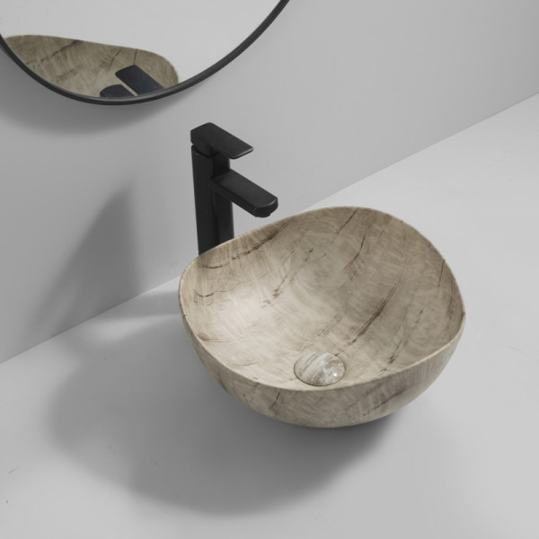 Раковина накладна Mixxus Premium WAVE-0103 MARBLE 380х380х170mm (MP6532)