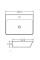 Умивальник накладний керамічний Mixxus Premium Bevel-0202 з переливом 560x415x125mm (MP6481)