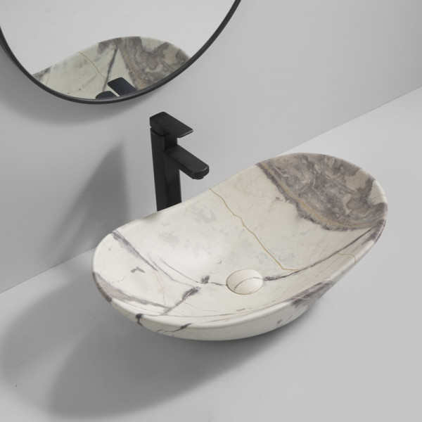 Раковина накладна MIXXUS PREMIUM WAVE-0106 MARBLE 620х360х160mm (MP6560)