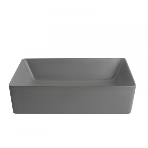 Раковина накладна Mixxus Premium QUADRO-0108 GRAY 550x390x145mm (MP6652)