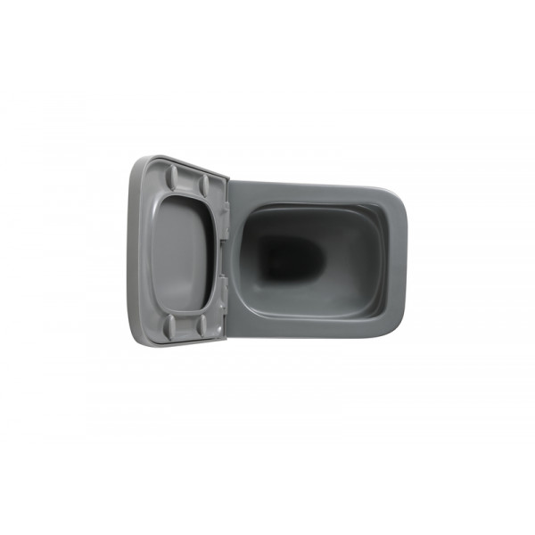 Унітаз підвісний Mixxus Premium QUADRO-0305-R GRAY 510x350x345mm система змиву RIMLESS (MP6656)