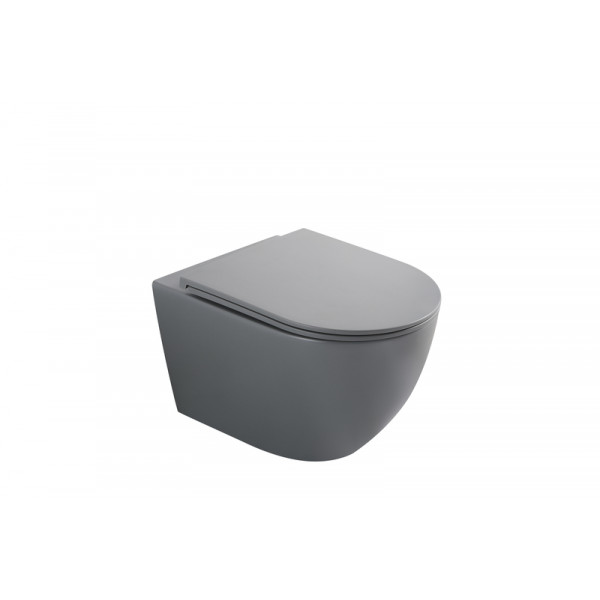 Комплект: Mixxus Premium Ellipse-SET-2101 Gray Унітаз система змиву Tornado 3.0+ Інсталяція Koer KT-0404 + панель KT-0604-07 Gun Gray (MP6668)