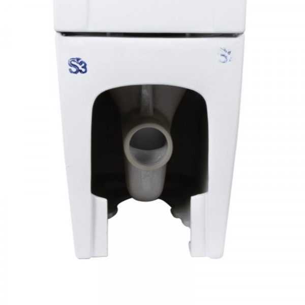 Чаша унітазу-компакту Mixxus Premium Quadro-0401-T1 Bowl 610х365х825 Tornado 1.0 без сидіння (MI8343)