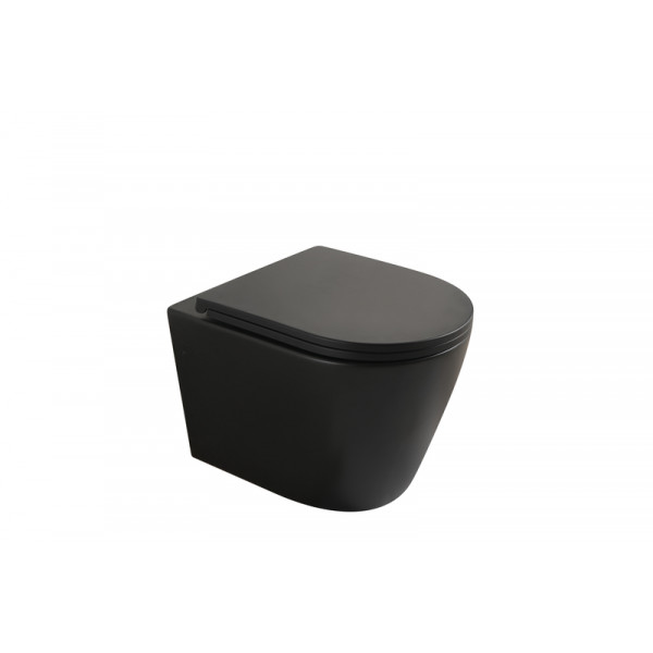 Комплект: Mixxus Premium Bevel-SET-2101 Black Унітаз система змиву Tornado 1.0+ Інсталяція Koer KT-0404 + панель KT-0604-05 Black Mat (MP6669)