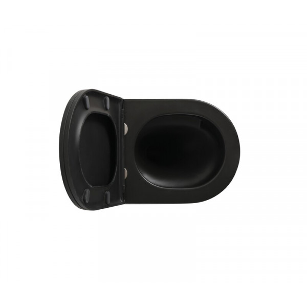 Комплект: Mixxus Premium Bevel-SET-2101 Black Унітаз система змиву Tornado 1.0+ Інсталяція Koer KT-0404 + панель KT-0604-05 Black Mat (MP6669)
