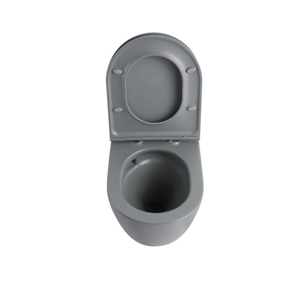 Комплект: Mixxus Premium Ellipse-SET-2101 Gray Унітаз система змиву Tornado 3.0+ Інсталяція Koer KT-0404 + панель KT-0604-07 Gun Gray (MP6668)