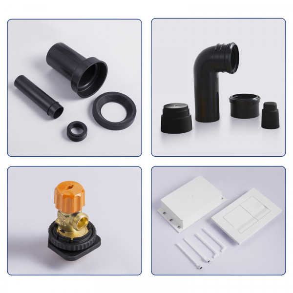 Комплект: Mixxus Premium Ellipse-SET-2102 Унітаз система змиву Tornado 3.0+ Інсталяція Koer KT-0404 + панель KT-0604-01 Chrome (MP6690)