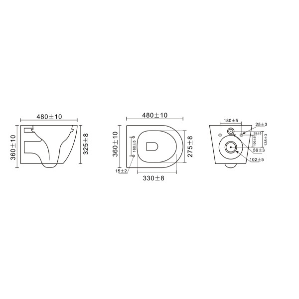 Комплект: Mixxus Premium Bevel-SET-2101 Black Унітаз система змиву Tornado 1.0+ Інсталяція Koer KT-0404 + панель KT-0604-05 Black Mat (MP6669)