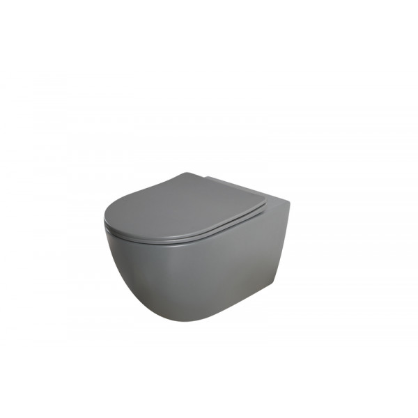 Унітаз підвісний Mixxus Premium ELLIPSE-0309-T1 GRAY 530x360x350mm система змиву TORNADO 1.0 (MP6655)