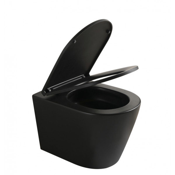 Комплект: Mixxus Premium Bevel-SET-2101 Black Унітаз система змиву Tornado 1.0+ Інсталяція Koer KT-0404 + панель KT-0604-05 Black Mat (MP6669)