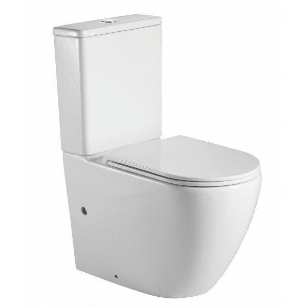 Чаша унітазу-компакту Mixxus Premium Ellipse-0402-R Bowl 660х390х855 Rimless без сидіння (MI8346)