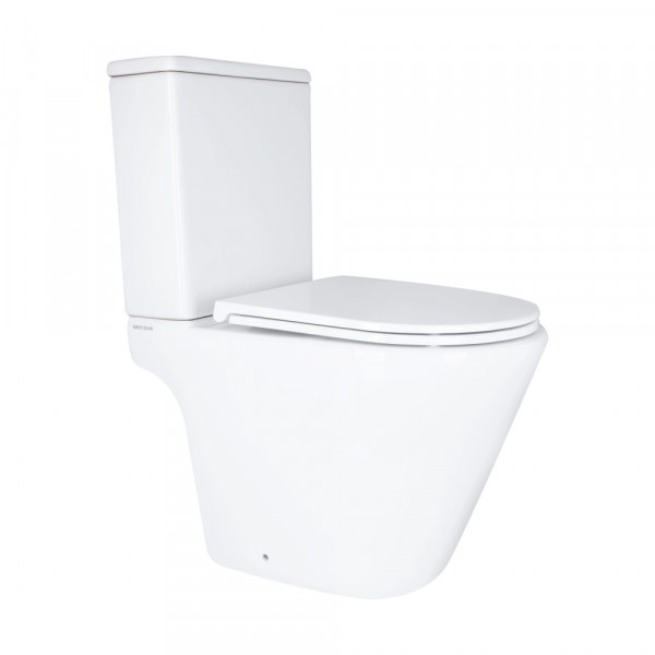 Чаша унітазу-компакту Mixxus Bevel-0405-R Bowl 605х370х800 Rimless без сидіння (MI8352)