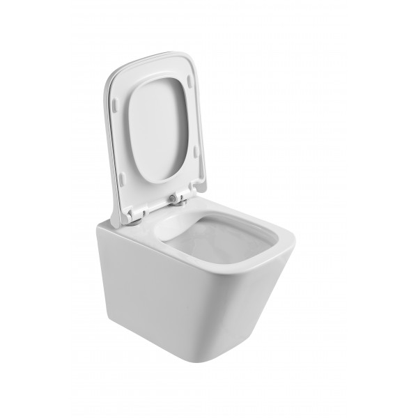 Унітаз підвісний Mixxus Premium Quadro-0301-R 490x340x360mm, система змиву Rimless (MP6452)