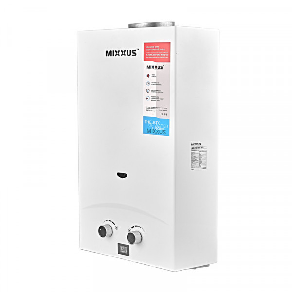 Газова колонка Mixxus GWH-0112 BASIC WHITE димохідна 12 л/хв (WH0029)