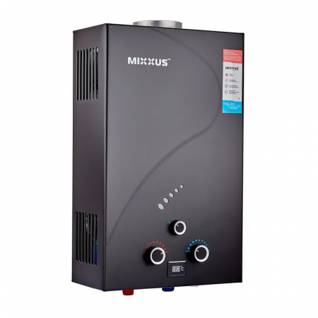 Газова колонка MIXXUS GWH-0210 BASIC BLACK димохідна 10 л/хв (колір чорний) (WH0023)