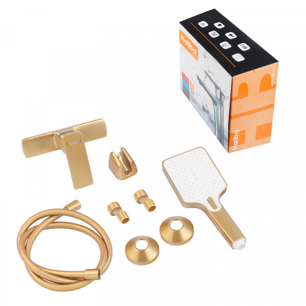 Змішувач для душу HAIBA KUBUS 003 BRUSHED GOLD (Колір матове золото) (HB9626)