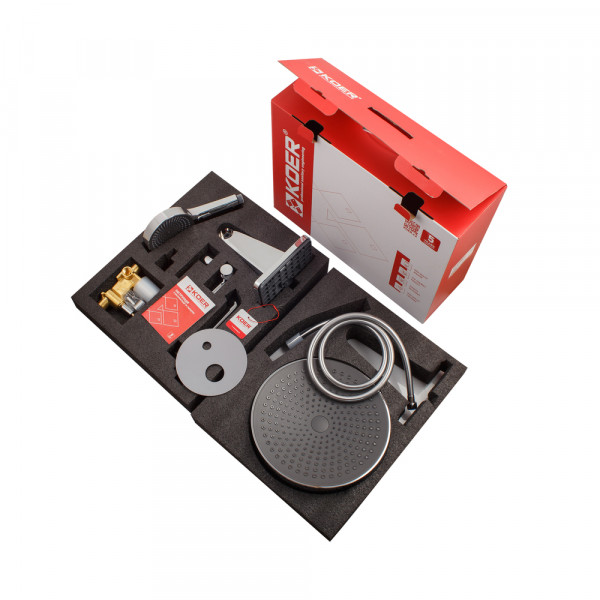 Душова система вбудована KOER KB-66029-01, 3 функції (Колір хром) (KR5483)