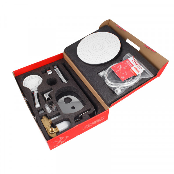 Душова система вбудована KOER KB-64008-01, 3 функції (Колір хром) (KR3476)