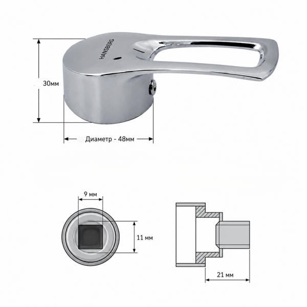 Ручка для змішувача Champion Hansberg 40 mm (CH0158)