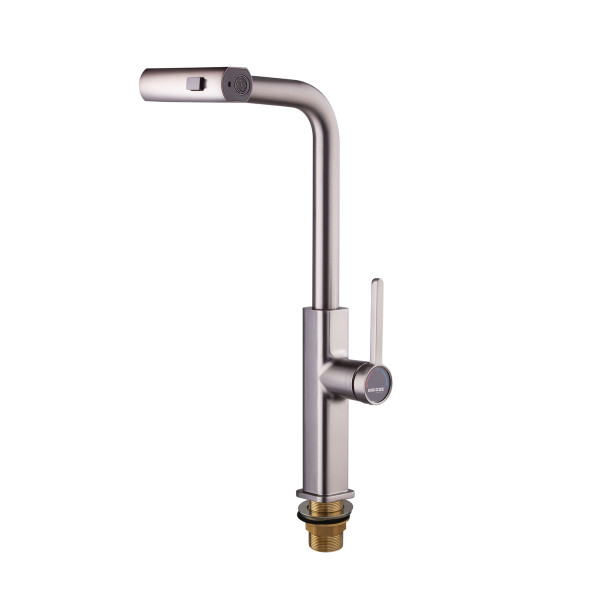 Змішувач для кухні з висувним виливом Mixxus Premium HAMMER 014 GRAPHITE (MI6955)
