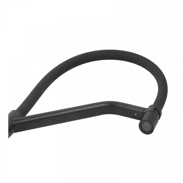 Змішувач для кухні MIXXUS PREMIUM GRAVITY 017 NUT BLACK REFL.BLACK (Колір чорний+силік. вилив чорний) (MI8408)