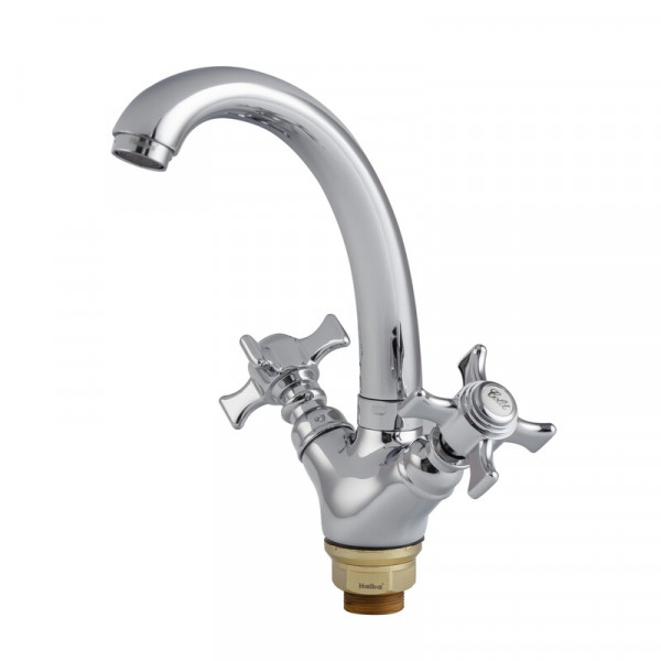 Змішувач для умивальника HAIBA ZEUS 272 NUT (Колір хром) (HB0432)