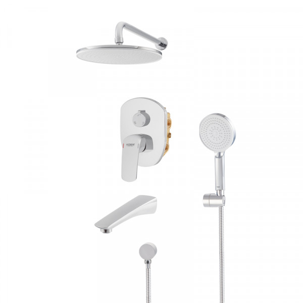 Душова система вбудована KOER KB-64008-01, 3 функції (Колір хром) (KR3476)