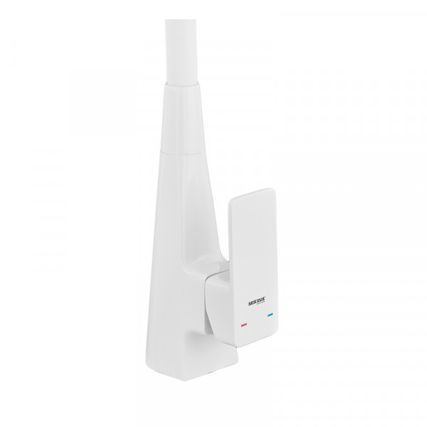 Змішувач для кухні MIXXUS ETNA 014-T NUT WHITE REFL.WHITE (Колір білий+силіконовий вилив білий) (MI8424)