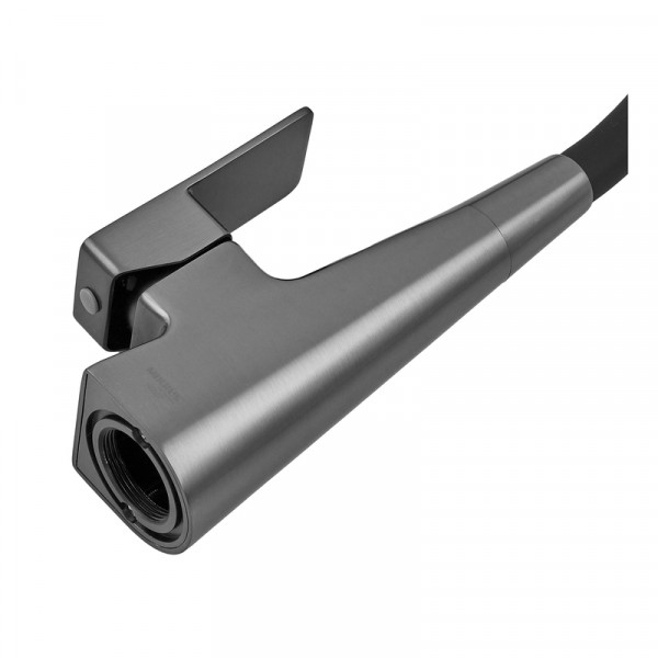 Змішувач для кухні MIXXUS ETNA 014-T NUT GRAPHITE REFL.BLACK (Колір графіт+силіконовий вилив чорний) (MI8422)