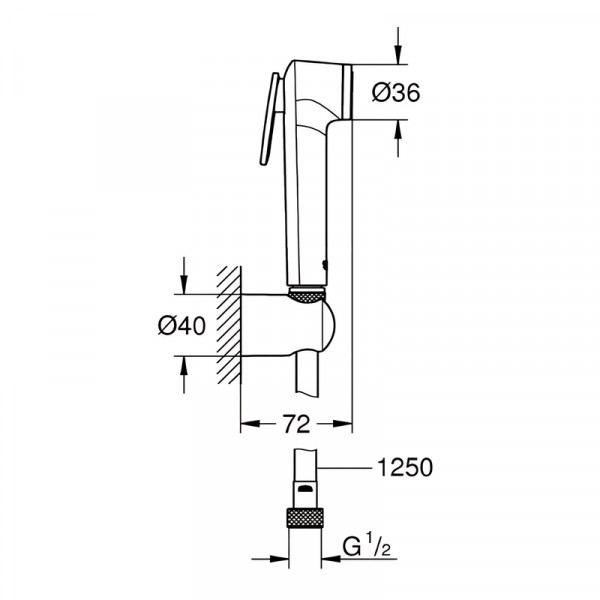 Душовий набір Grohe Tempesta-F Trigger Spray 30, 1 режим (1025302431)