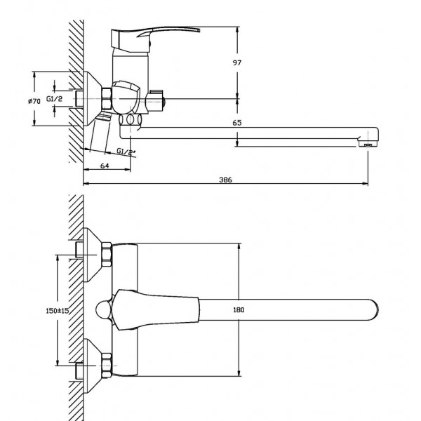 Змішувач для ванни Haiba Onix 006 (HB0320)