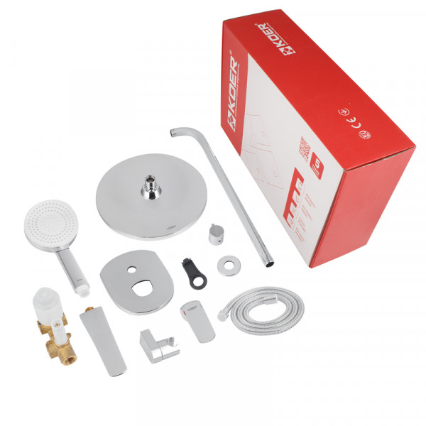 Душова система вбудована KOER KB-64008-01, 3 функції (Колір хром) (KR3476)