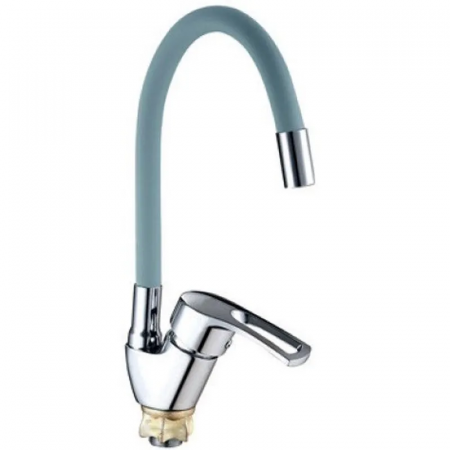 Змішувач для кухні Mixxus YUB4-181 Reflector Gray з сірим силіконовим виливом (MI6483)