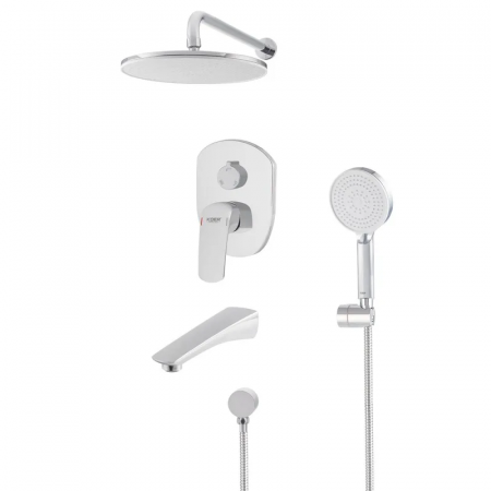 Душова система вбудована KOER KB-64008-01, 3 функції (Колір хром) (KR3476)