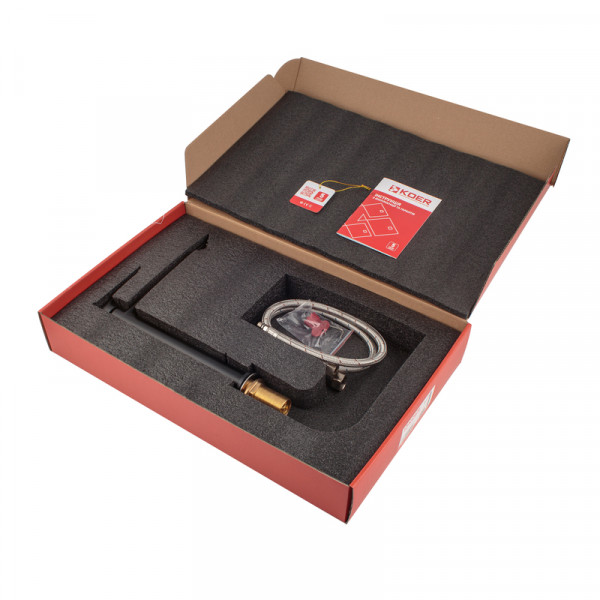 Змішувач для умивальника високий KOER KB-11028-05 (Колір чорний) (KR5294)