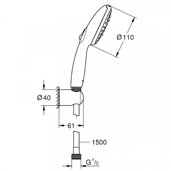 Душовий набір Grohe Tempesta 110 3 режими (26920003)