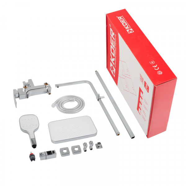 Душова колона зі змішувачем KOER KB-56037-01, 3 функції (Колір хром) (KR6001)