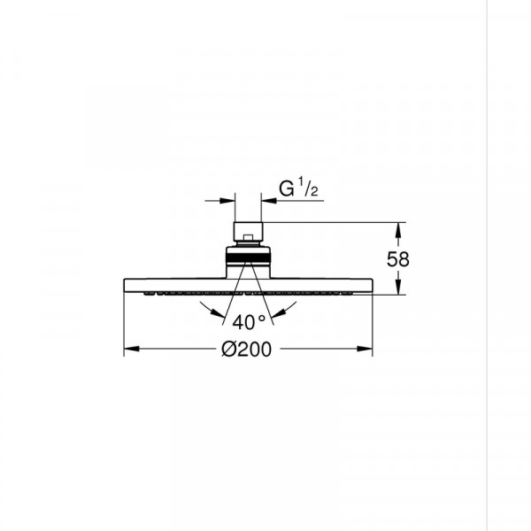 Прихована душова система Grohe Eurosmart New Tempesta 200 (UA25183003)